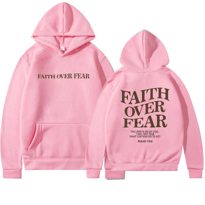 Faith Besiegt Angst Jesus Hoodie Unisex