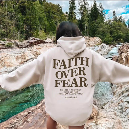 Faith Besiegt Angst Jesus Hoodie Unisex